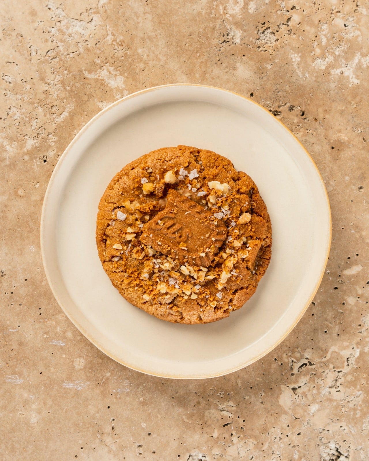 Peanut butter biscoff cookie, top
