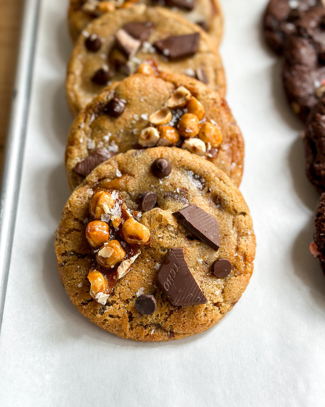 Chocolate Hazelnut Praline Cookies