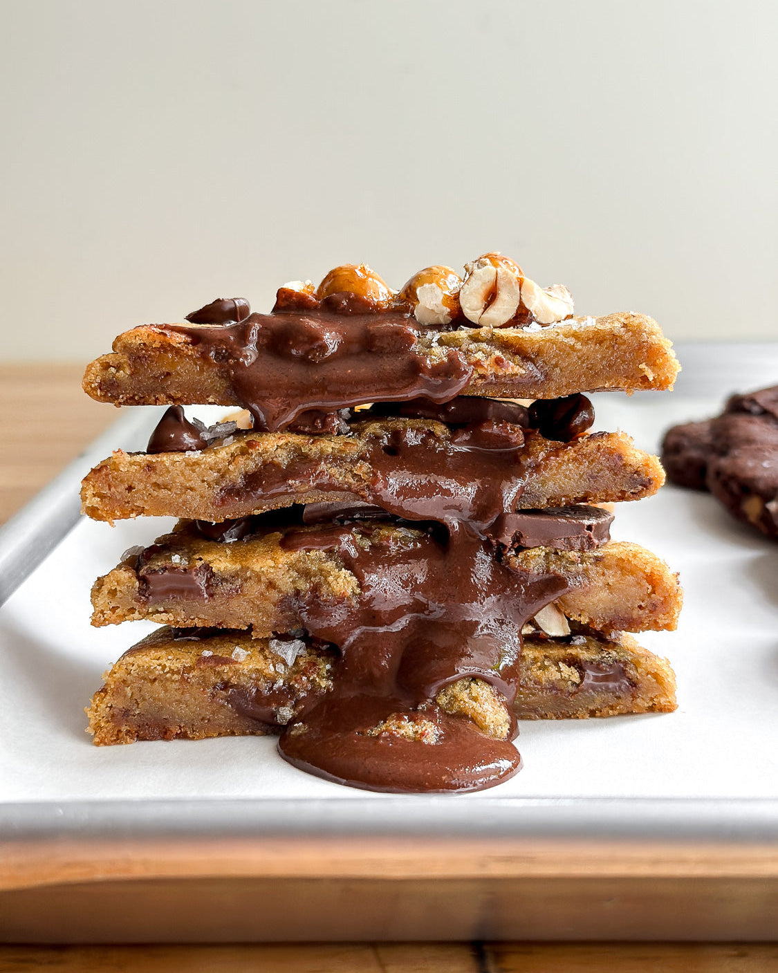 Chocolate Hazelnut Praline Cookies