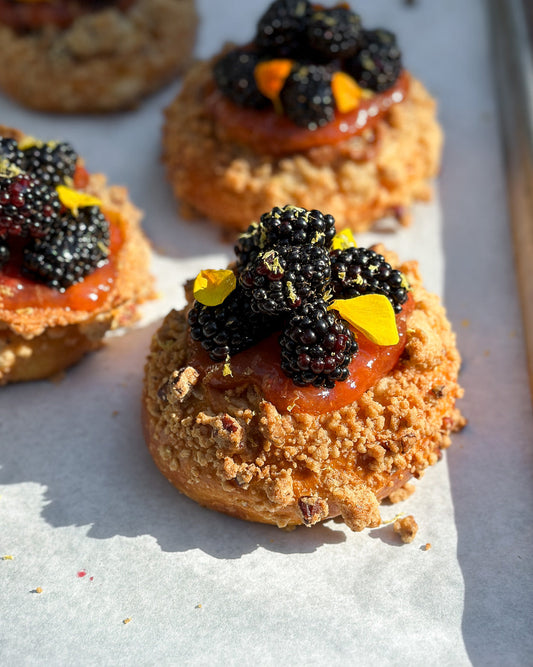 Blackberry Nectarine Brioche Tart