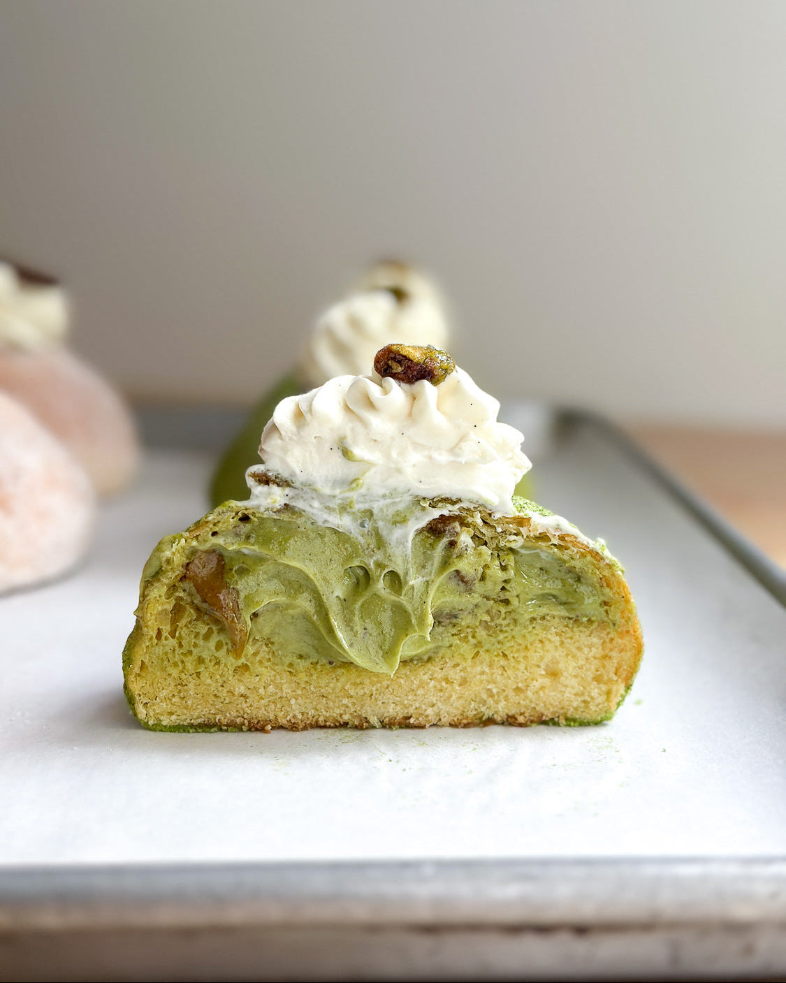Pistachio Matcha Bun
