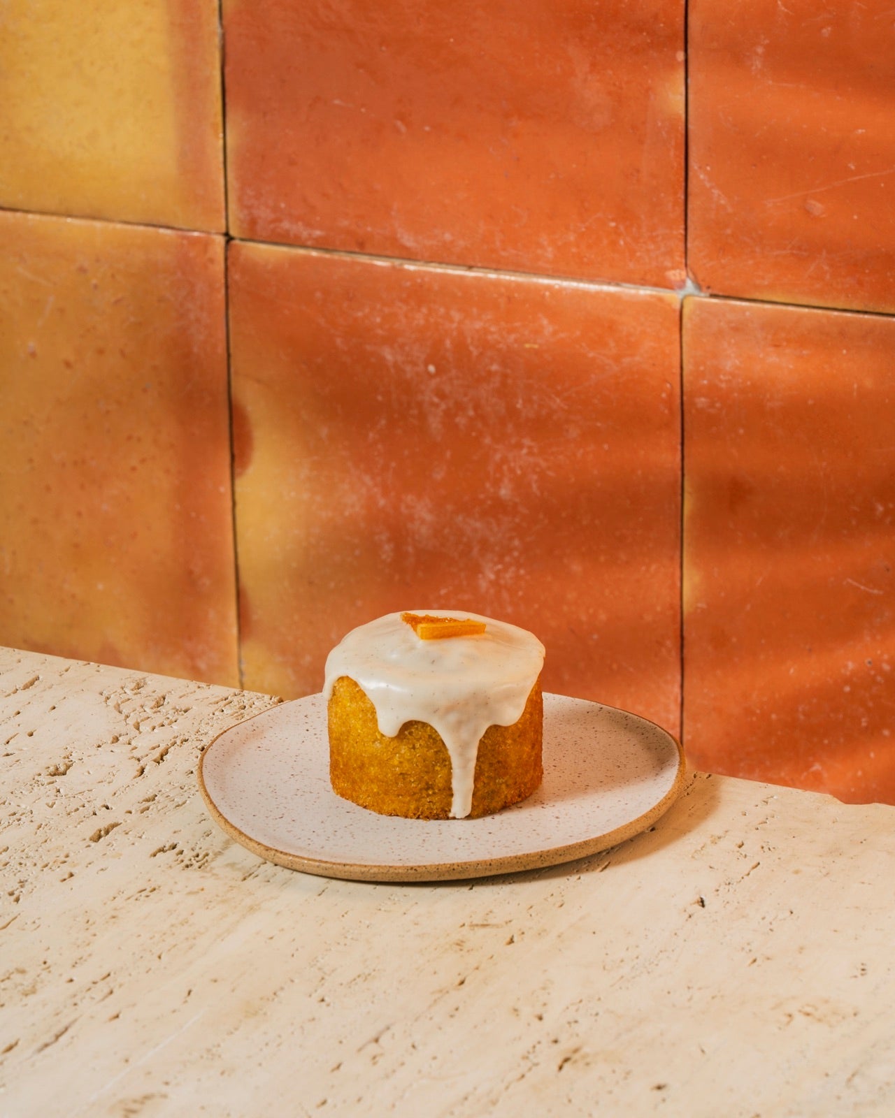 Citrus olive oil cakelet