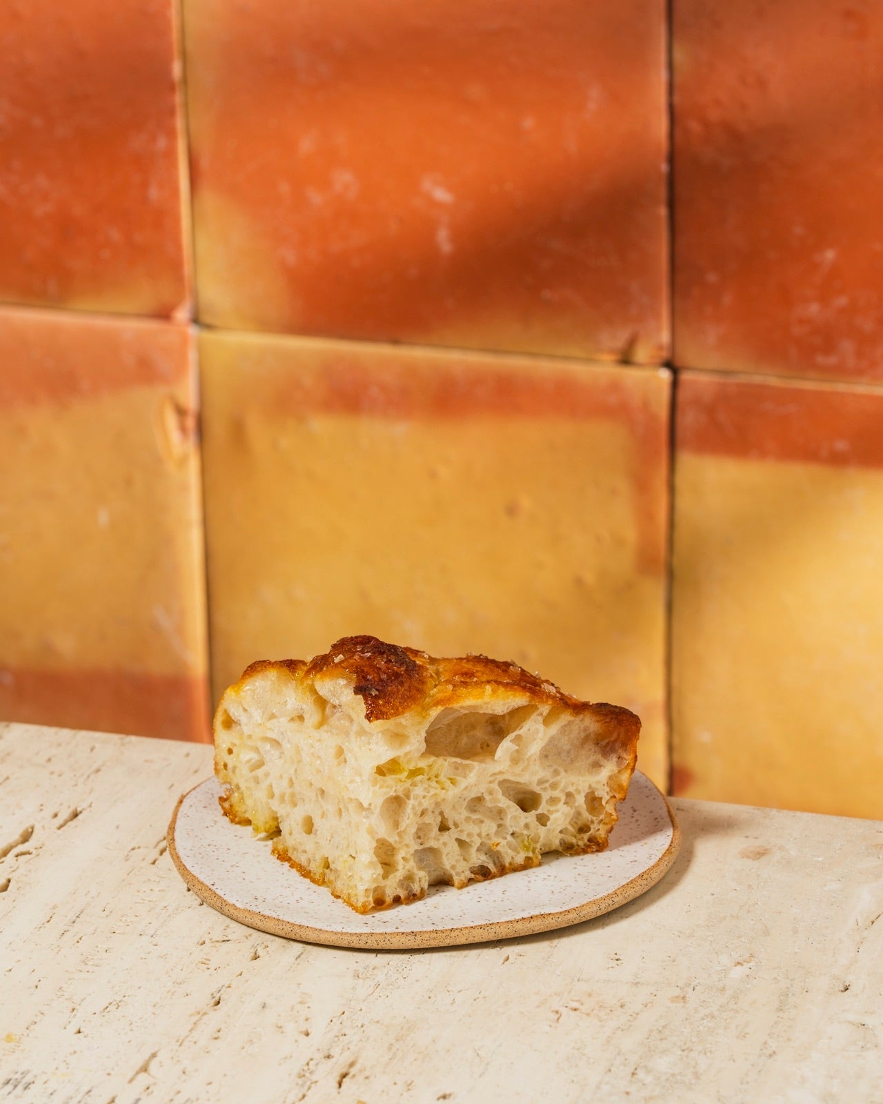 Sea salt focaccia, crumb