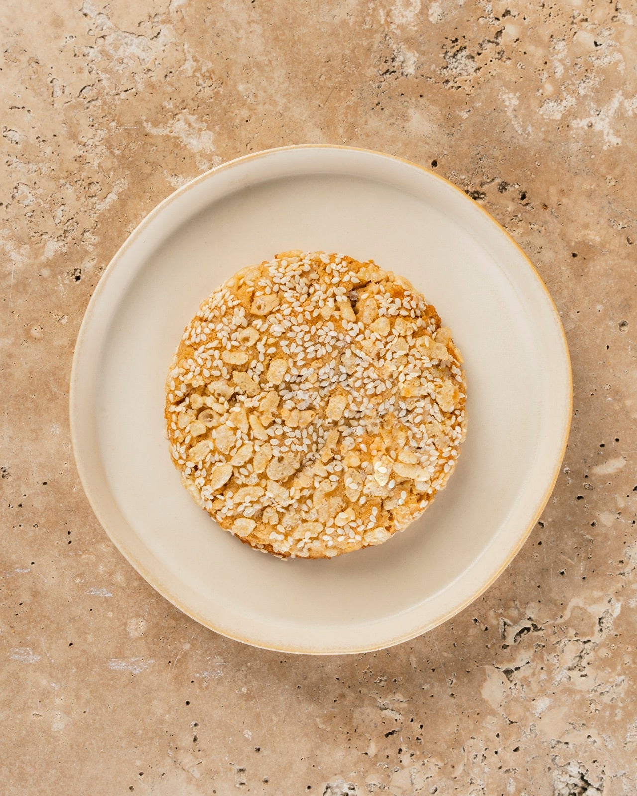 White chocolate tahini cookie, top