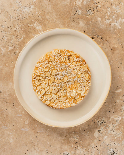 White chocolate tahini cookie, top